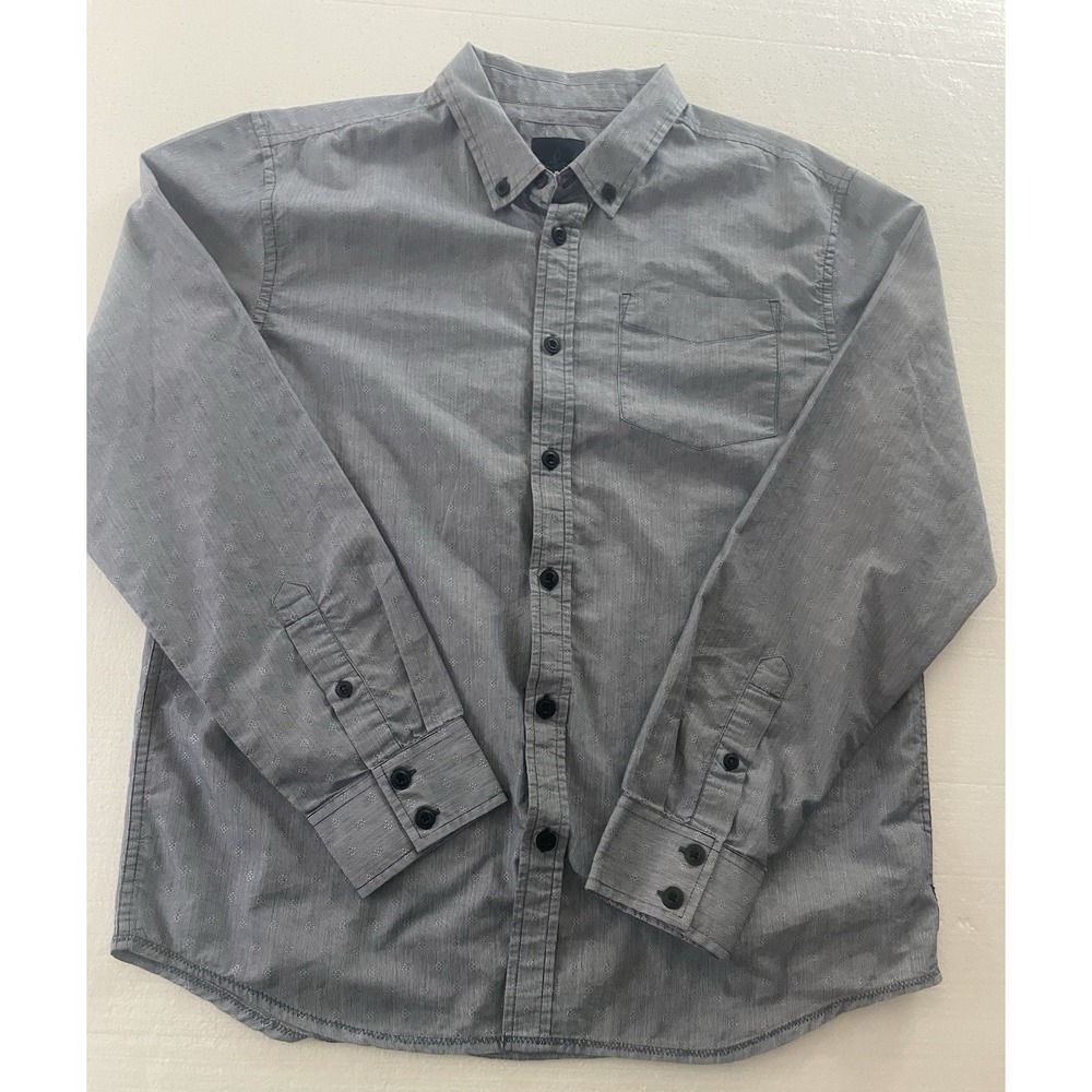 Mens PRANA Navy Blue Casual Long Sleeved Shirt Size Large